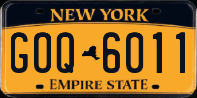 NY license plate GOQ6011