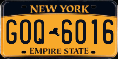 NY license plate GOQ6016