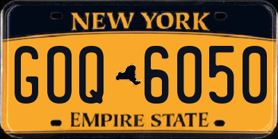 NY license plate GOQ6050