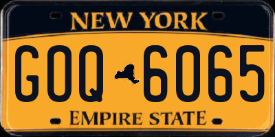 NY license plate GOQ6065