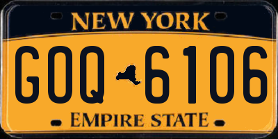 NY license plate GOQ6106