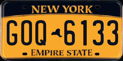 NY license plate GOQ6133