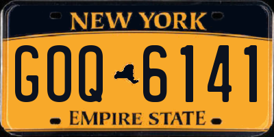 NY license plate GOQ6141