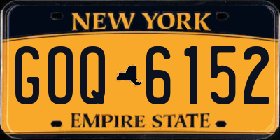 NY license plate GOQ6152