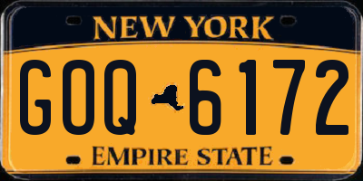NY license plate GOQ6172