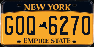 NY license plate GOQ6270