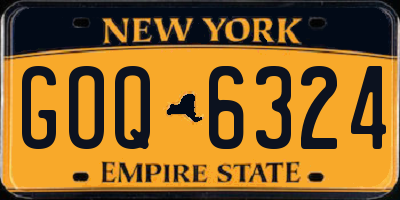 NY license plate GOQ6324