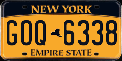 NY license plate GOQ6338