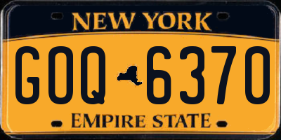 NY license plate GOQ6370