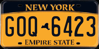 NY license plate GOQ6423