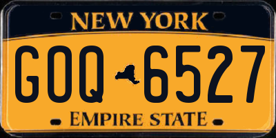 NY license plate GOQ6527