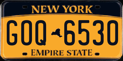 NY license plate GOQ6530