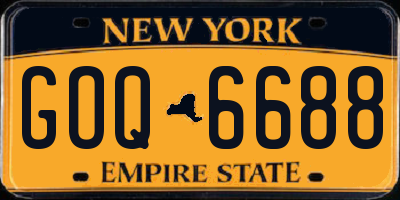 NY license plate GOQ6688