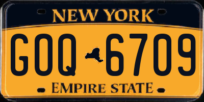 NY license plate GOQ6709