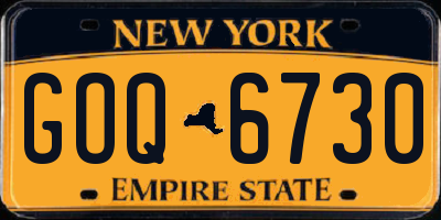 NY license plate GOQ6730