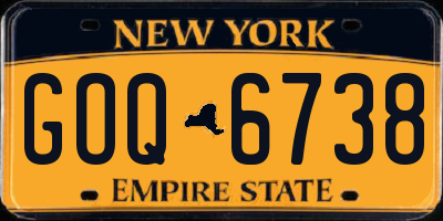 NY license plate GOQ6738
