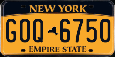 NY license plate GOQ6750