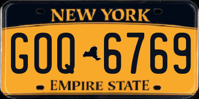 NY license plate GOQ6769