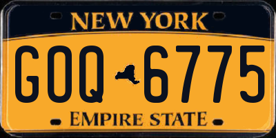 NY license plate GOQ6775
