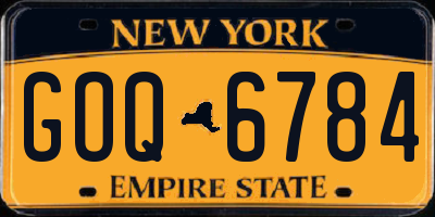 NY license plate GOQ6784