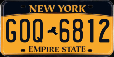 NY license plate GOQ6812