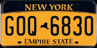 NY license plate GOQ6830