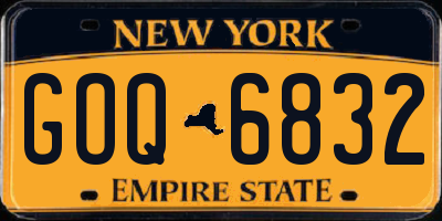 NY license plate GOQ6832
