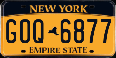 NY license plate GOQ6877