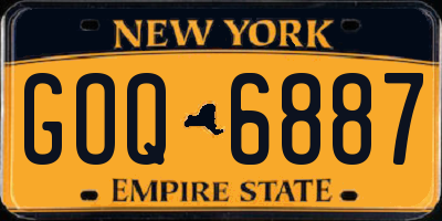 NY license plate GOQ6887
