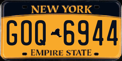 NY license plate GOQ6944