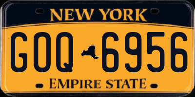 NY license plate GOQ6956