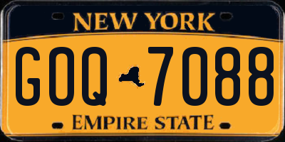 NY license plate GOQ7088