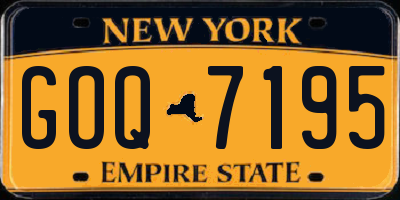 NY license plate GOQ7195