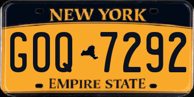 NY license plate GOQ7292