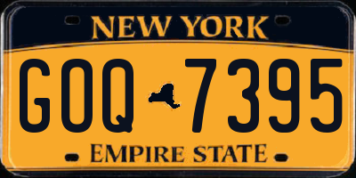 NY license plate GOQ7395