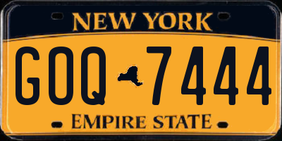 NY license plate GOQ7444