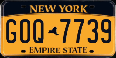 NY license plate GOQ7739