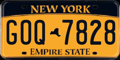 NY license plate GOQ7828