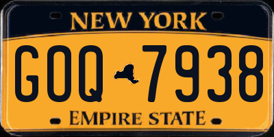NY license plate GOQ7938