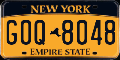 NY license plate GOQ8048