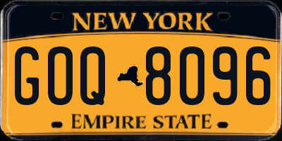 NY license plate GOQ8096