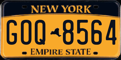 NY license plate GOQ8564