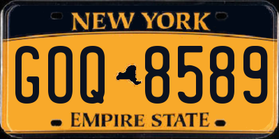 NY license plate GOQ8589