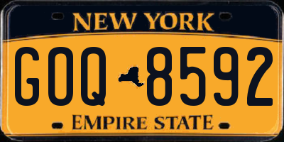 NY license plate GOQ8592