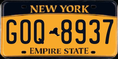 NY license plate GOQ8937