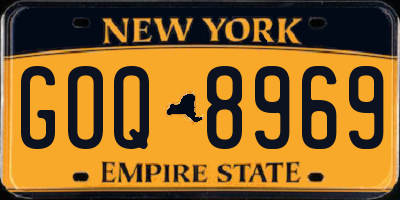 NY license plate GOQ8969