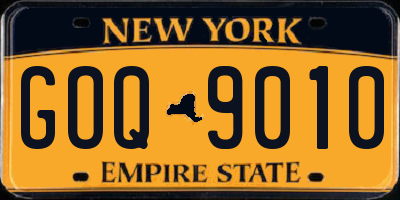 NY license plate GOQ9010