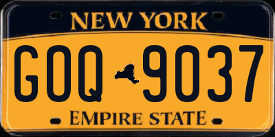 NY license plate GOQ9037