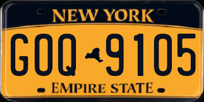 NY license plate GOQ9105