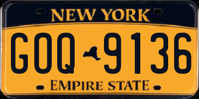 NY license plate GOQ9136